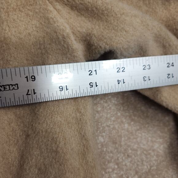 Winter Time by Hermon Kay Tan Wool Button Front Pocket Pea Coat Women's Size 10 - Picture 8 of 9